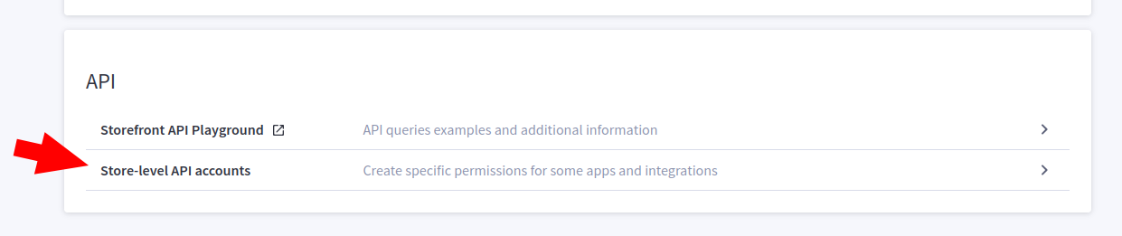 Store Level API Accounts on BigCommerce Settings Page